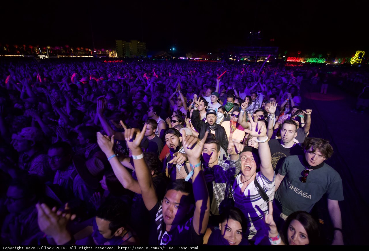 High Energy Crowd at Coachella Concert
