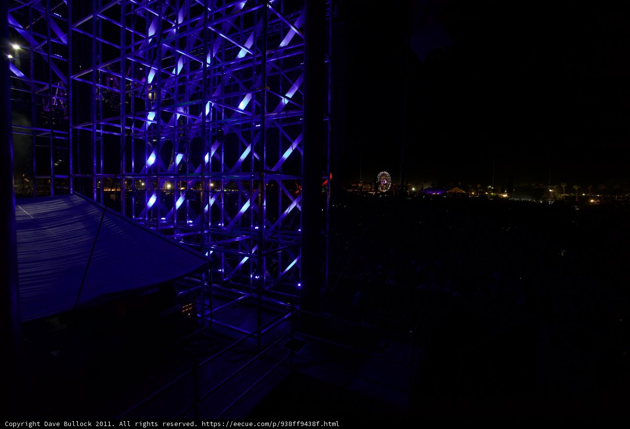 Blue Lights Blaze on Coachella Stage