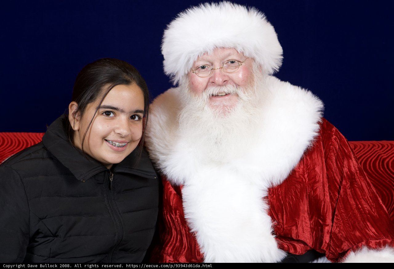 Christmas Cheer with Santa and a Woman