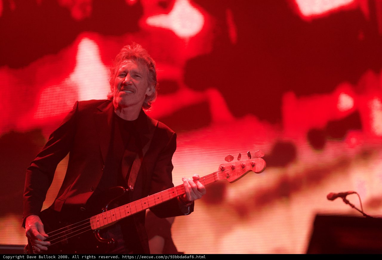 Roger Waters rocks the stage with his bass guitar