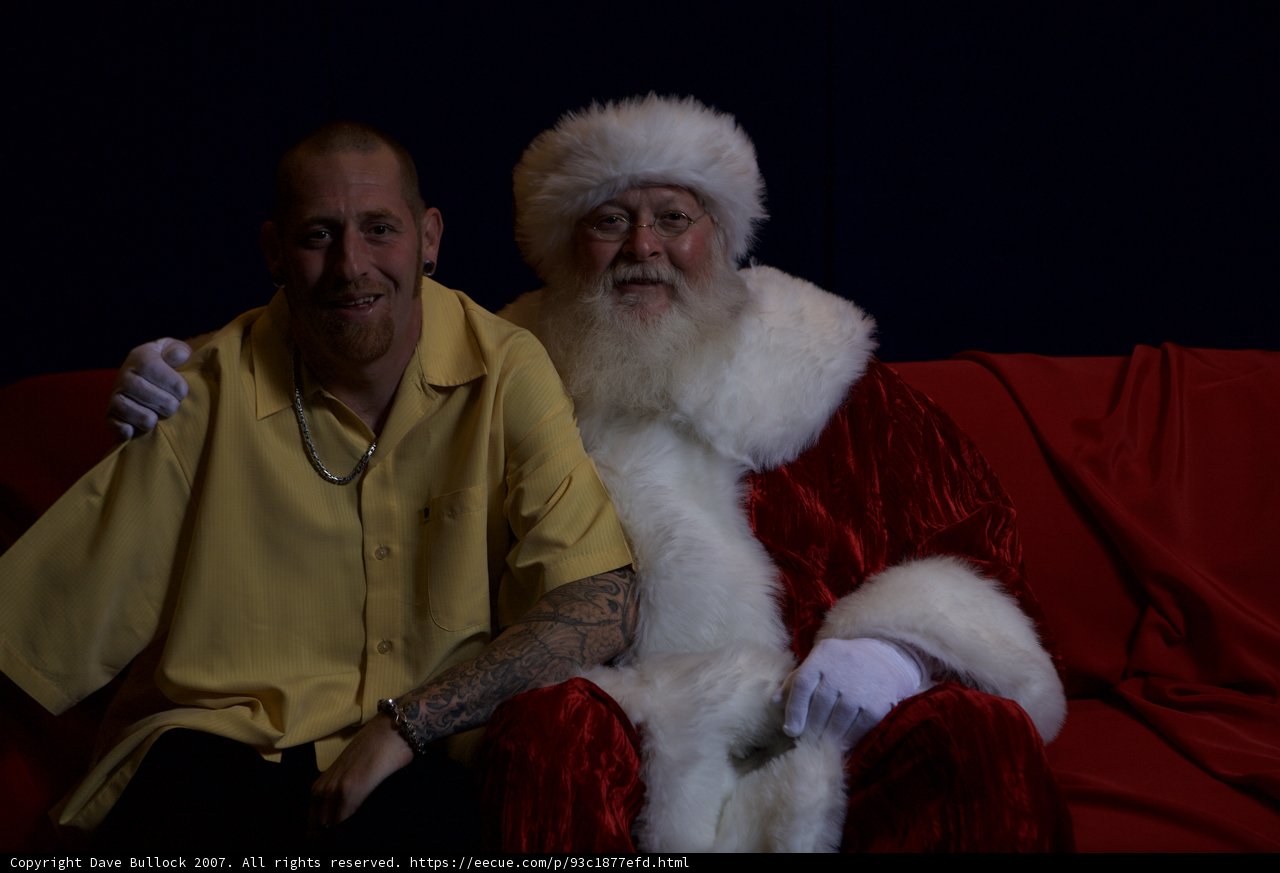 A Man and His Festive Comrade
