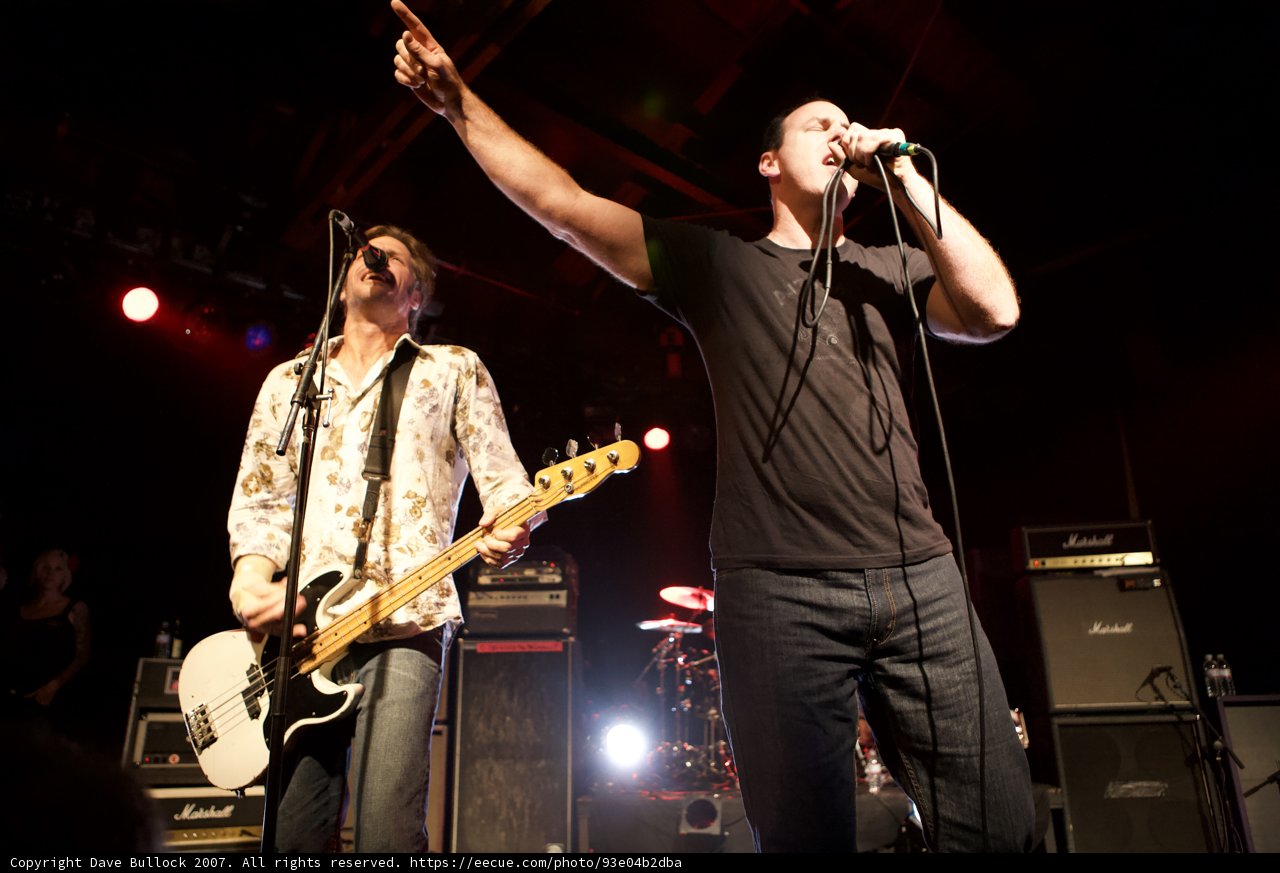 Two Men Rocking Out on Stage at the 2007 Bad Religion Glasshouse Concert