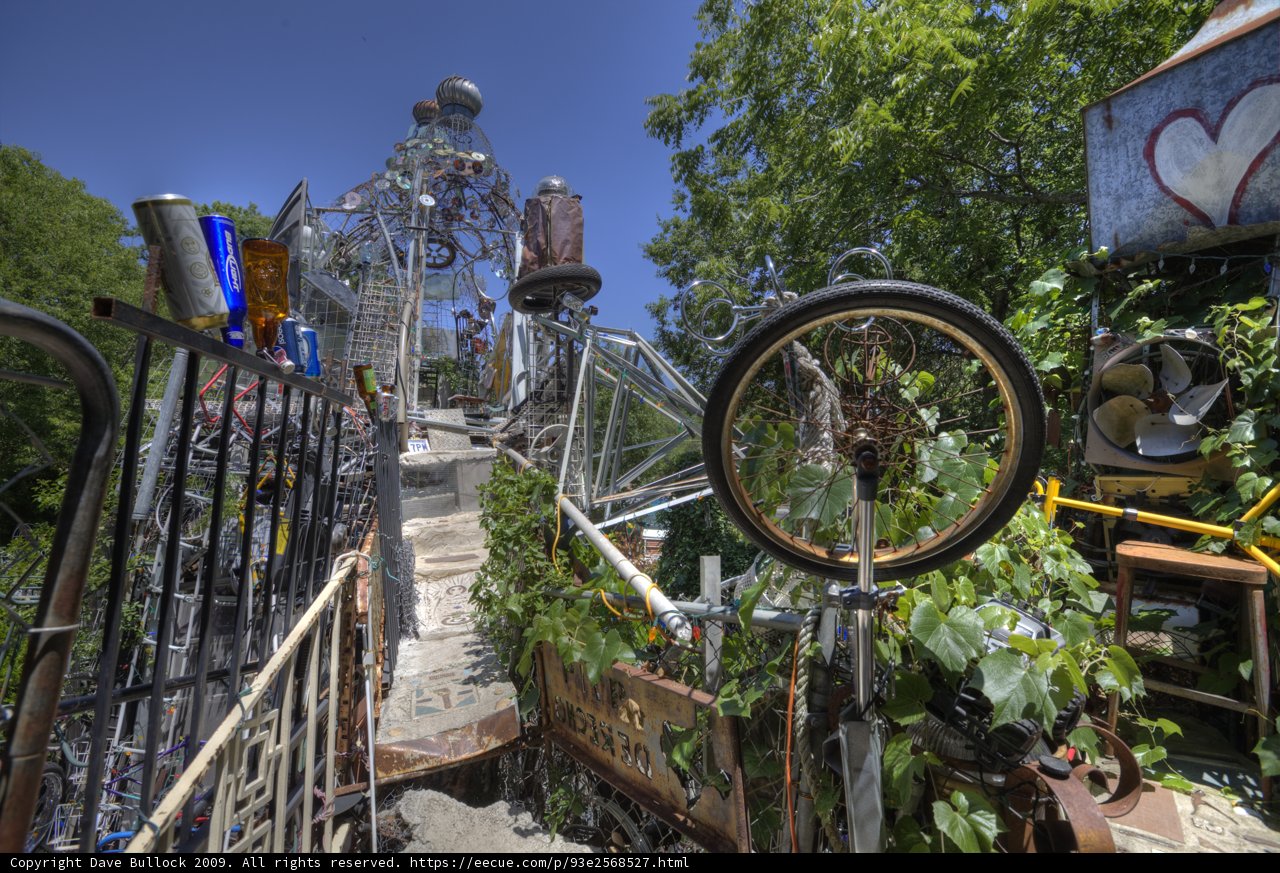 Lone Bicycle in a Garden