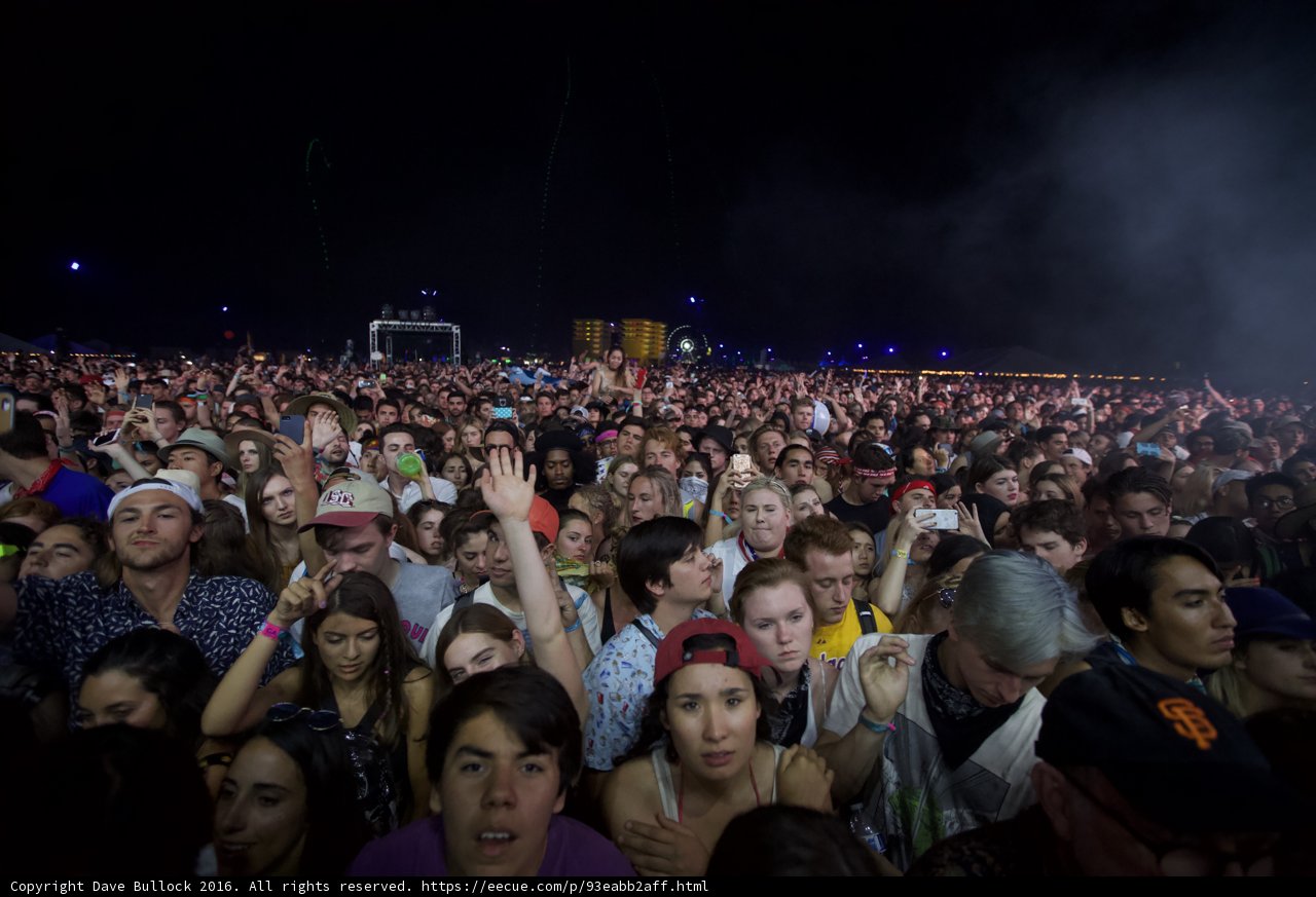 Coachella 2016 Crowd under the Night Sky