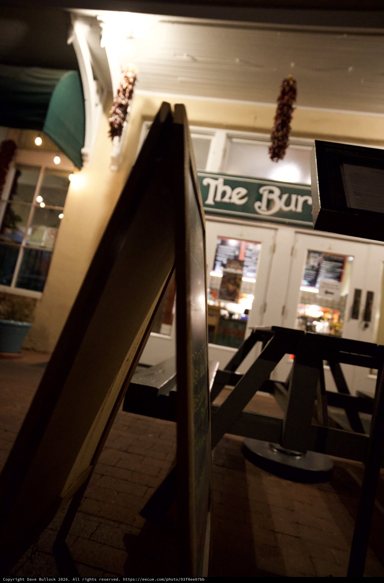 Late Night View Outside The Burrow Restaurant