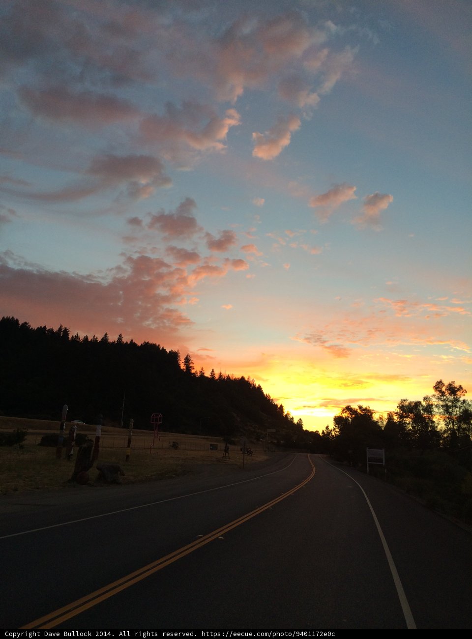 A Beautiful Sunset on the Freeway