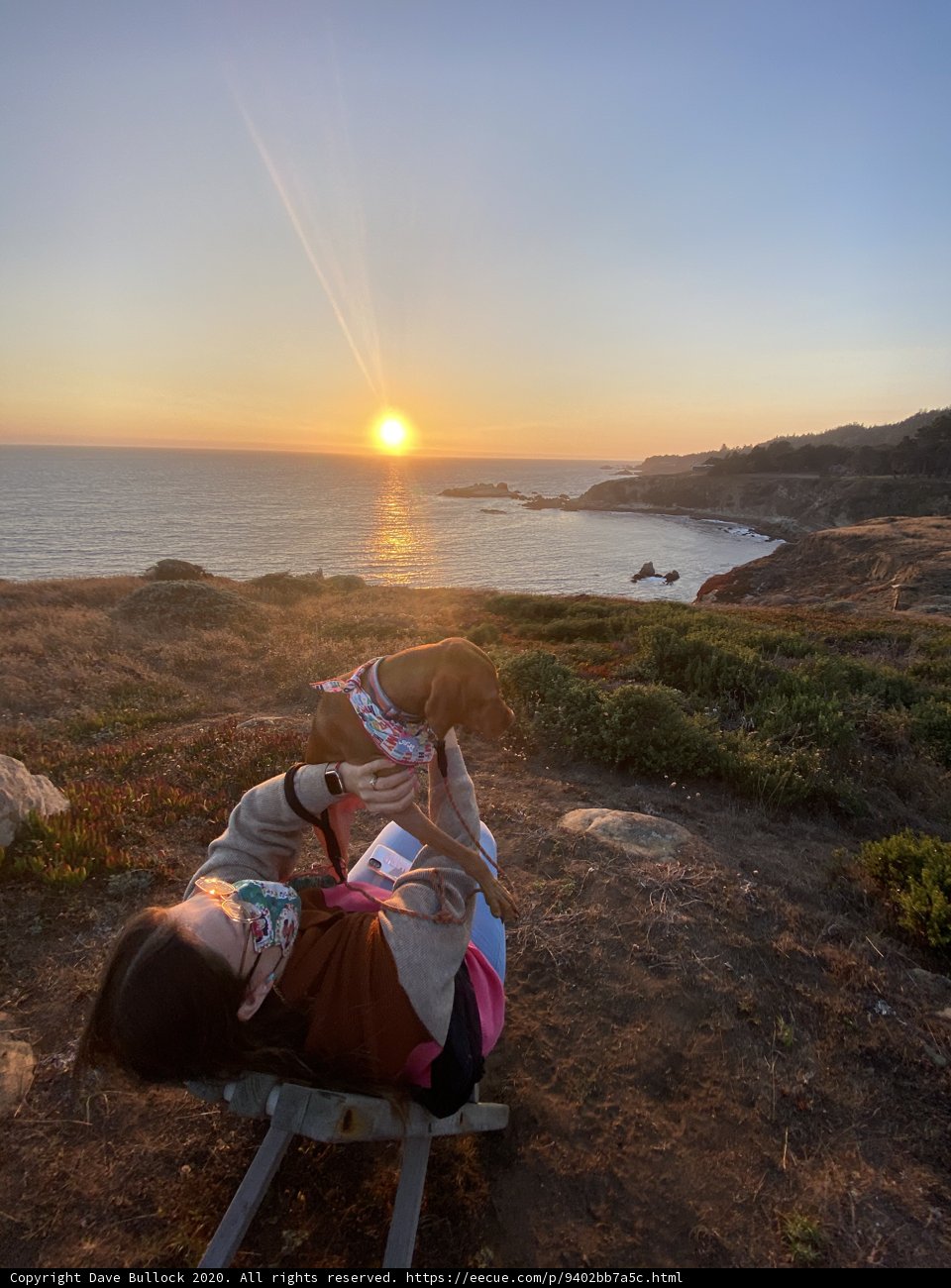 Sunset Relaxation with My Furry Best Friend