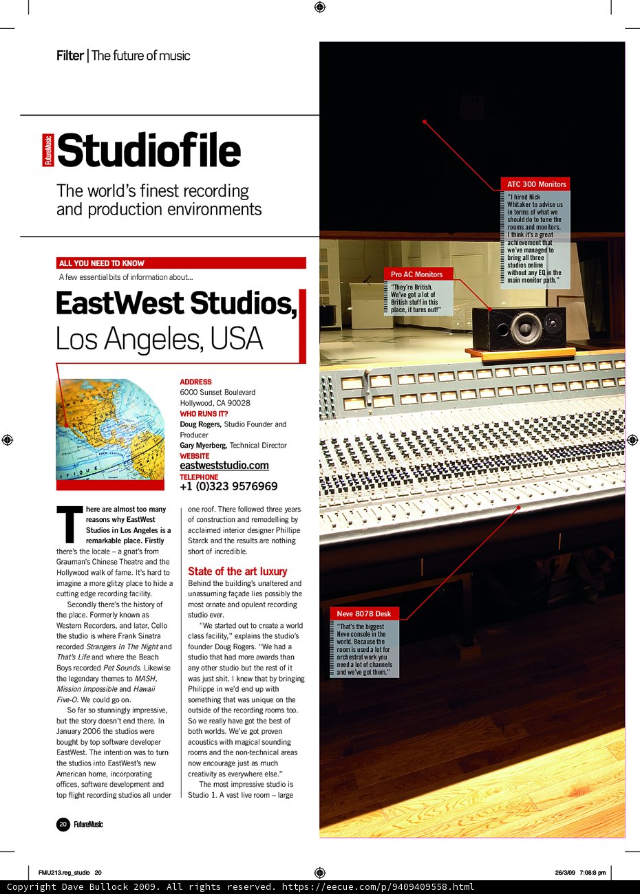 Behind the Scenes at East West Studios