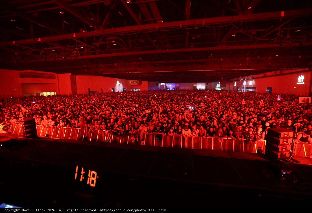 Sea of Fans Under Red Lights at Wobbleland 2026