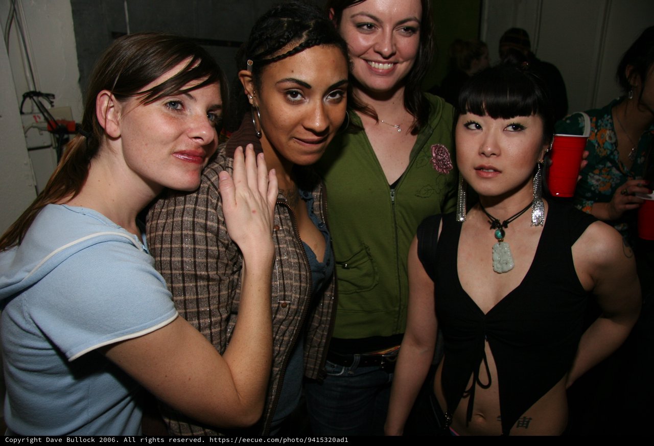Four Friends Celebrate New Year's Eve 2005 Together