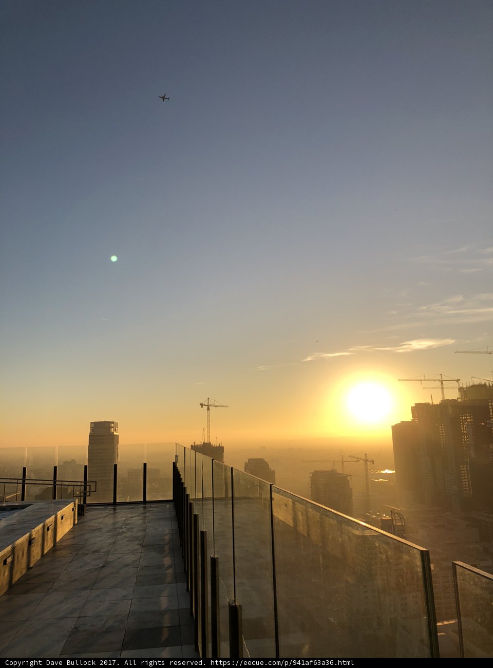 A Glowing Sunset Over the City Skyline
