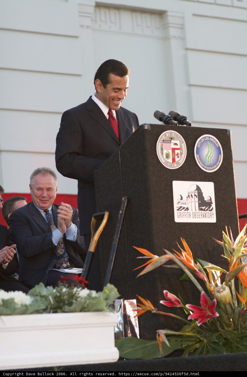 Antonio Villaraigosa Speaking at a Formal Event
