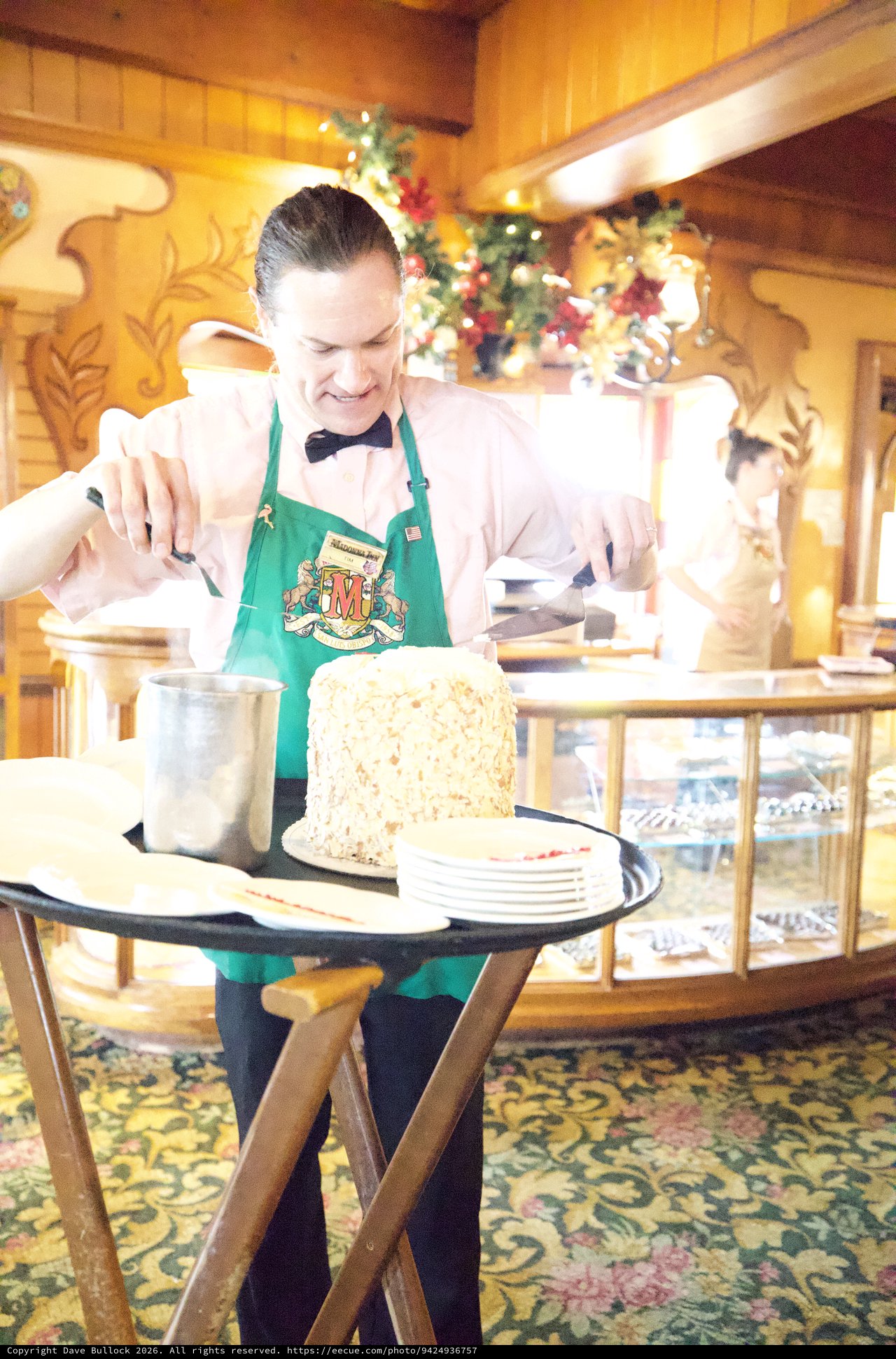 Bavarian Chef Preparing Fresh Popcorn at Holiday Market