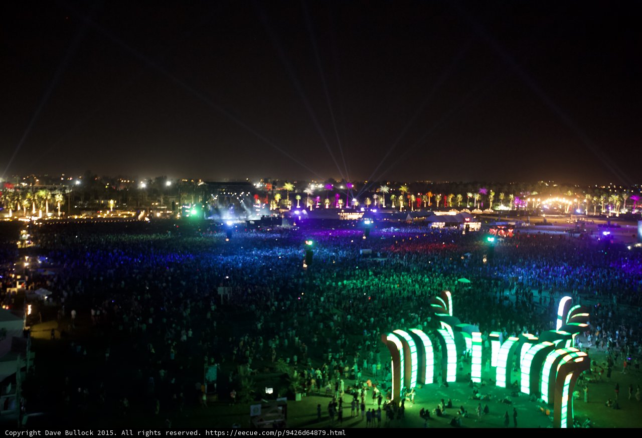 Lights, Music, and Crowds at Coachella