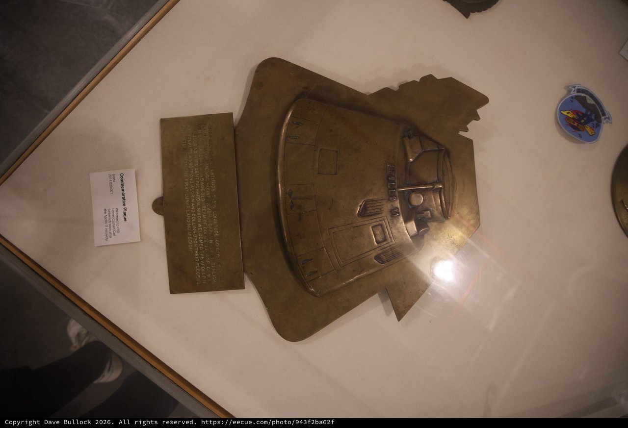 Commemorative Bronze Plaque at USS Hornet Museum