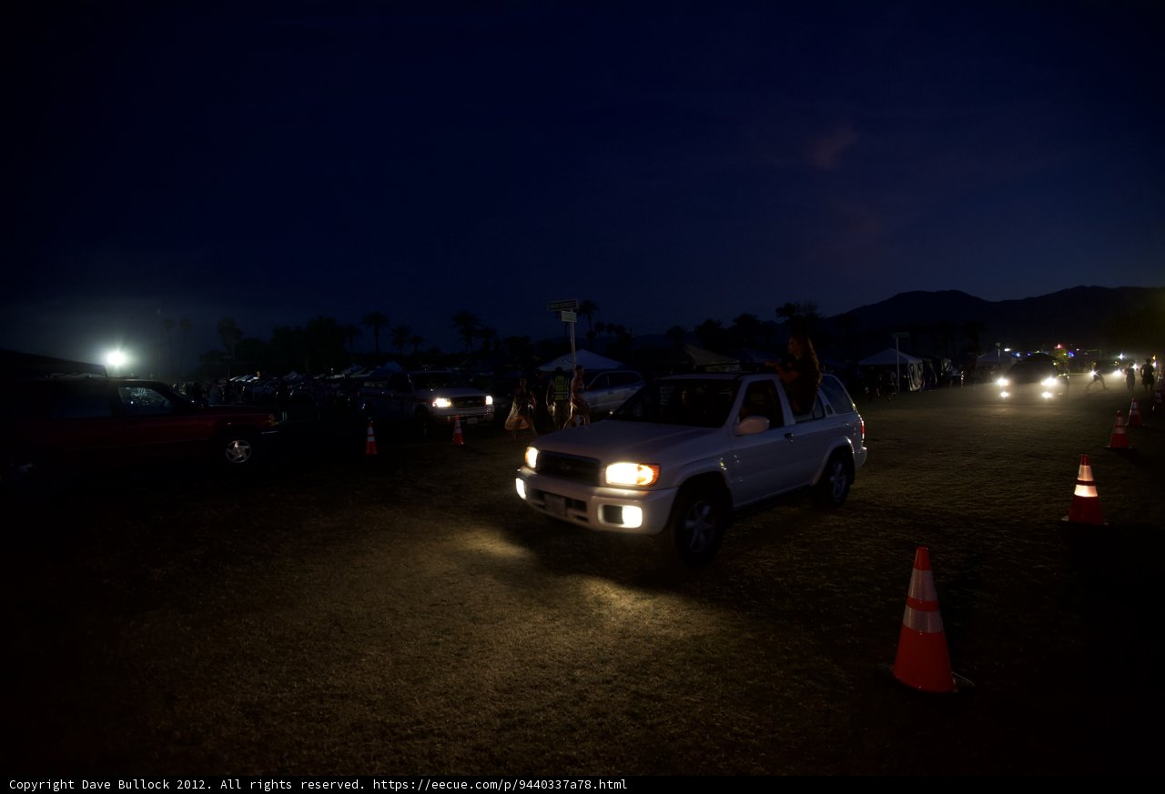 White Truck under Dark Night Sky
