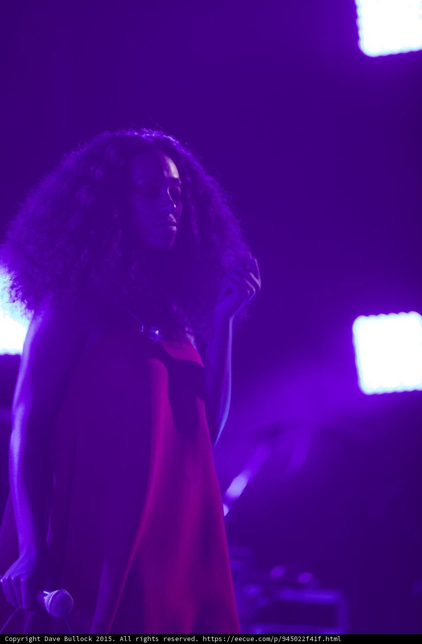 Solange Profile Eyes Closed Hand Near Neck Purple