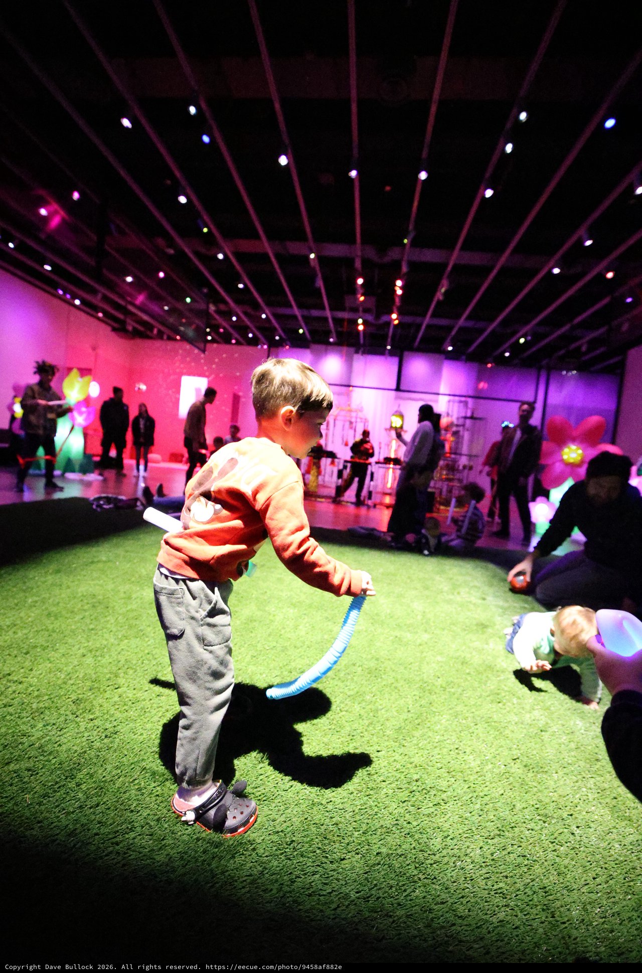 Child Playing at Baby Rave Interactive Art Exhibition
