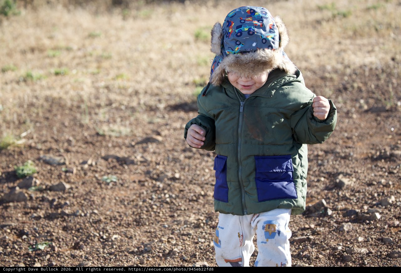 Toddler Explorer Braving the Cold at Mt. Diablo