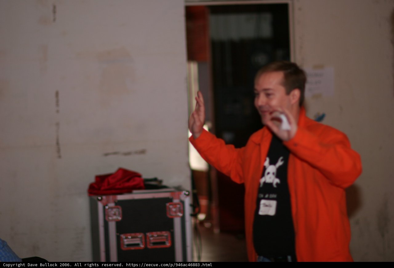 Man in Orange Jacket at Barcamp 3