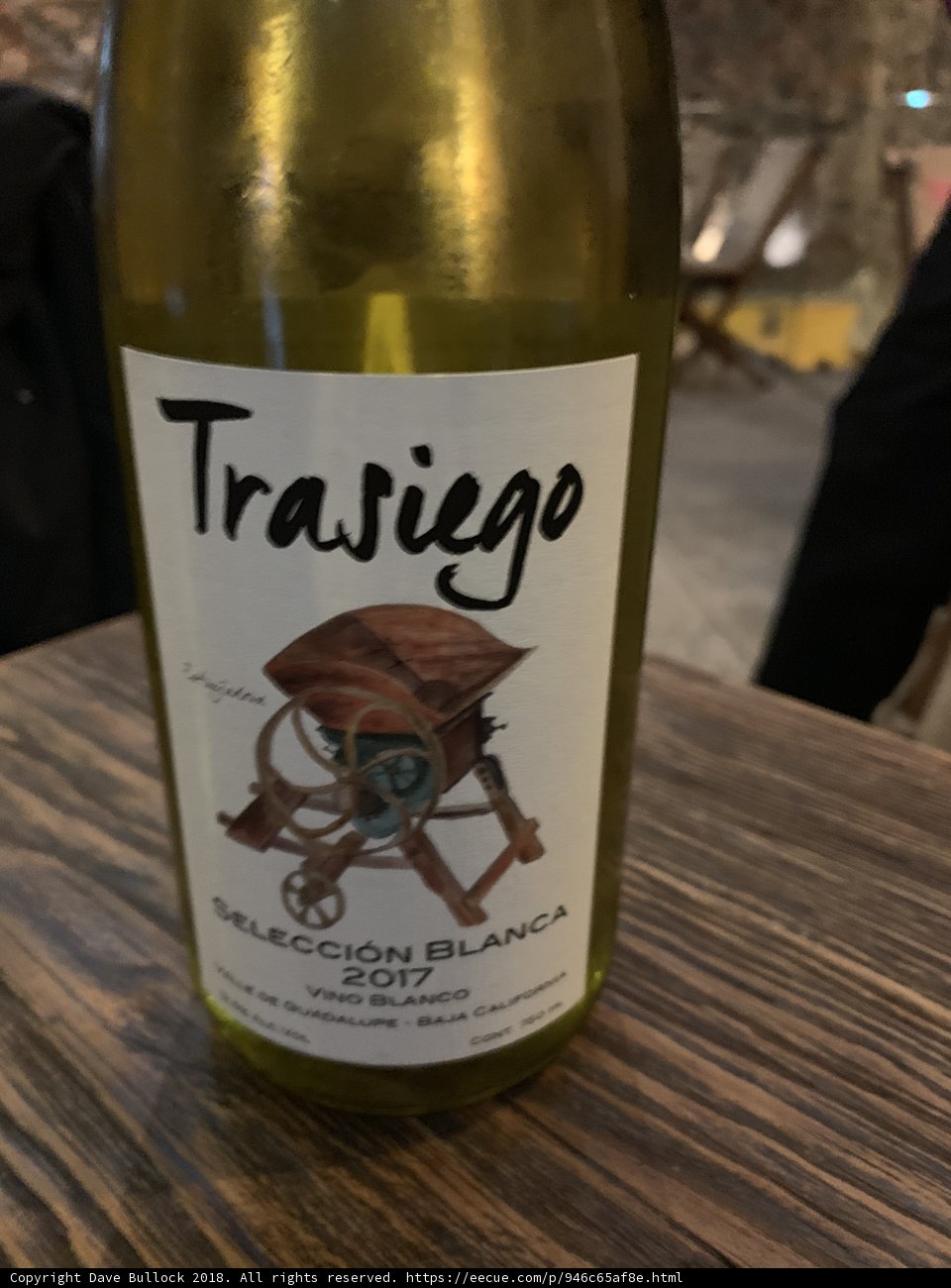 A Bottle of Traigero White Wine