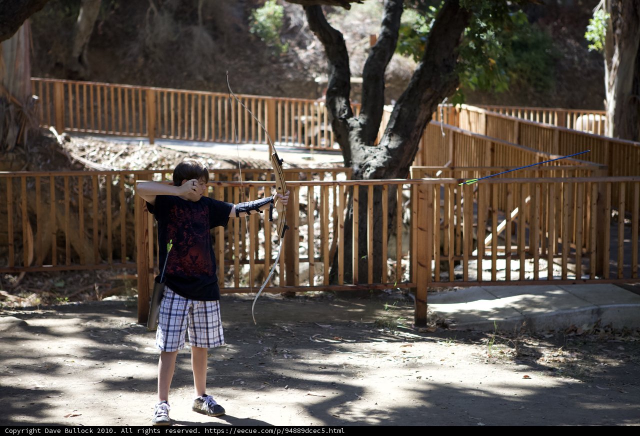Young Archer in Action