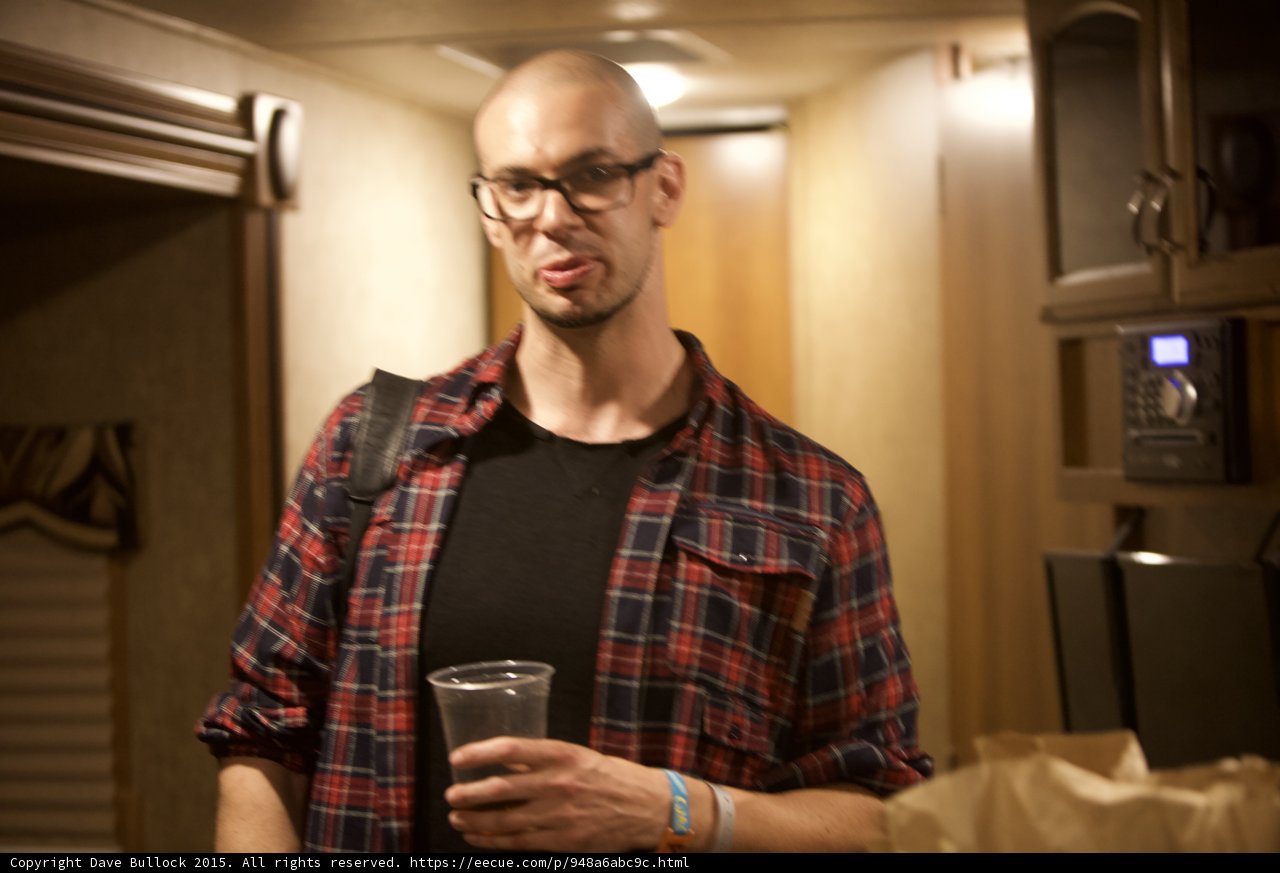 Dave B enjoying a drink at Coachella
