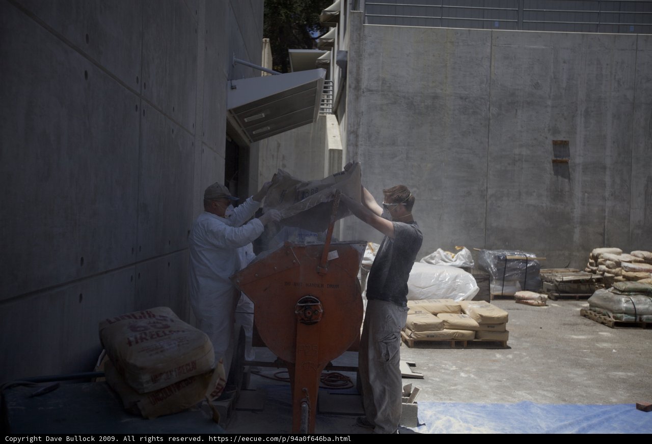 Working on the Concrete Mixer