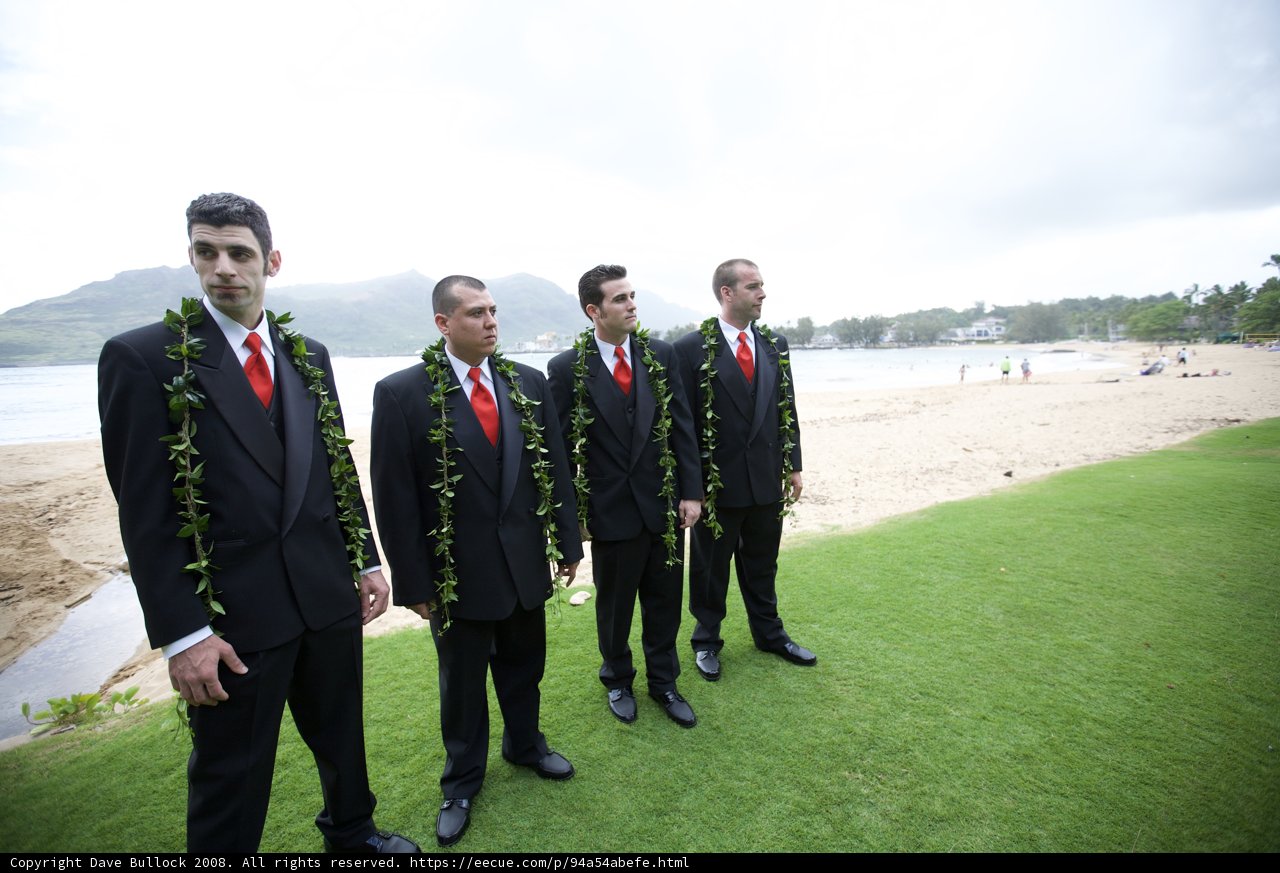 Maui Wedding Party on a Cloudy Hill