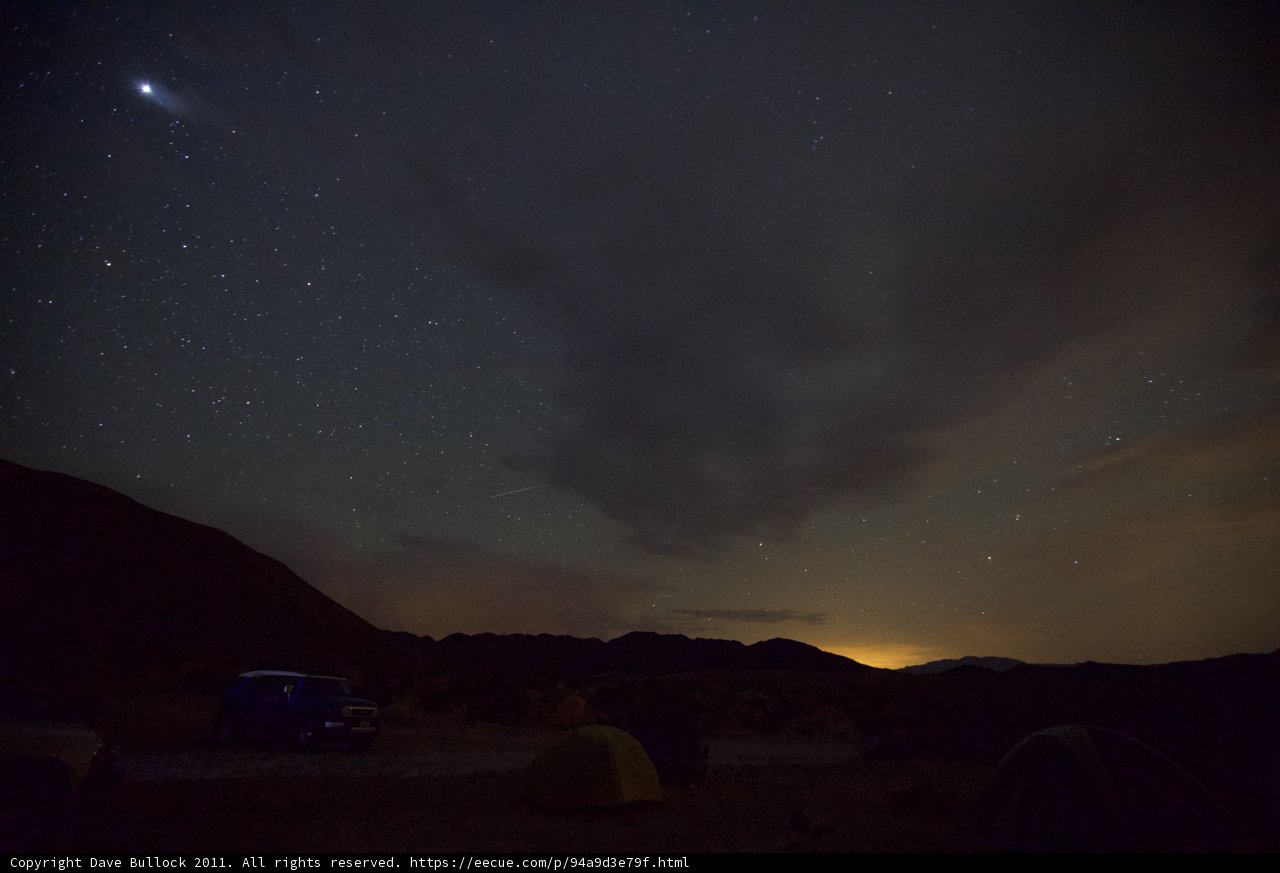 Desert Night Sky with Parked Car