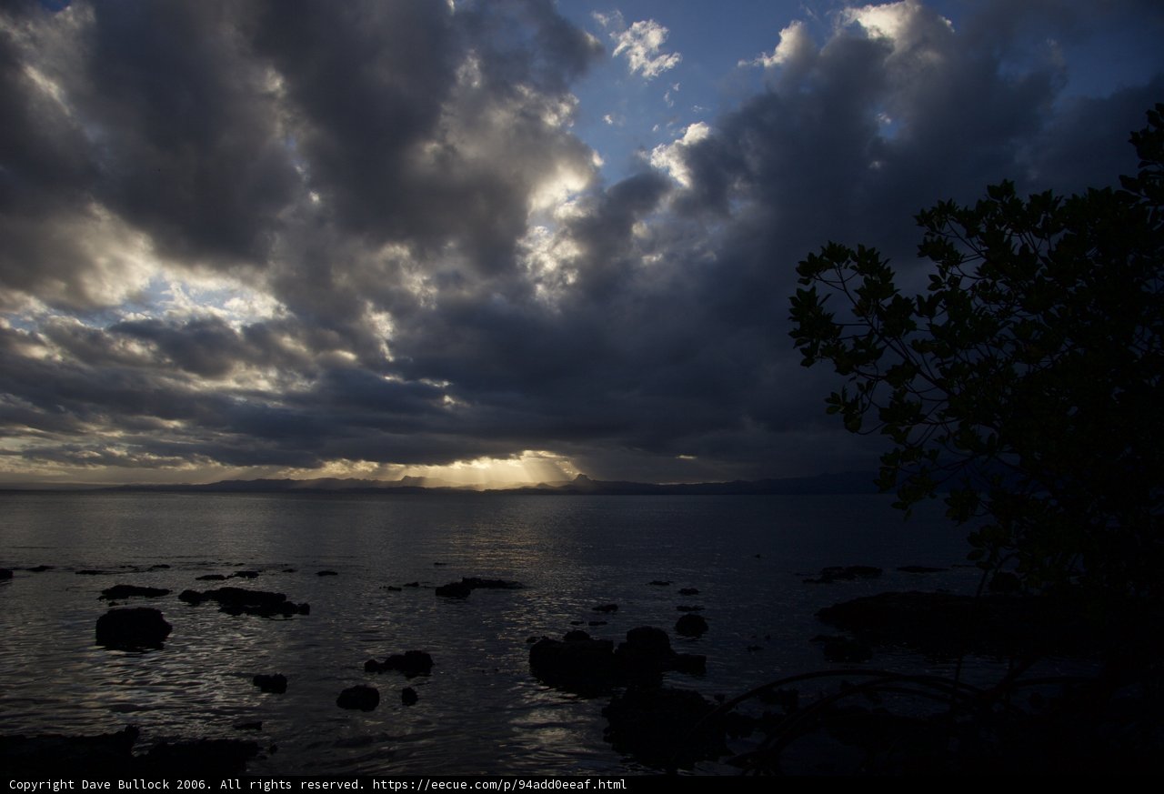 Heavenly Sunbeams Over the Ocean