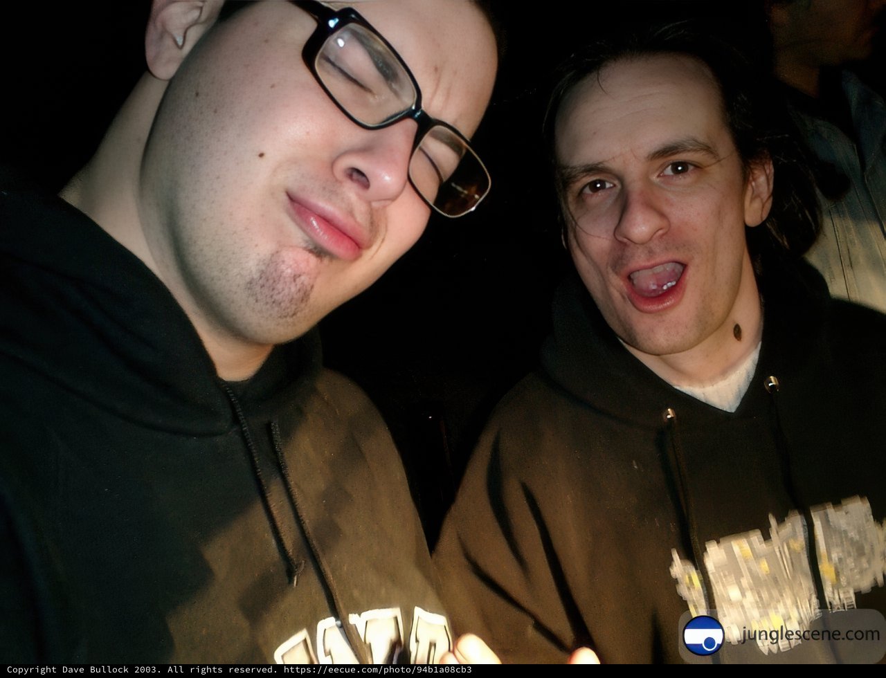 Silly Faces in Black Hoodies
