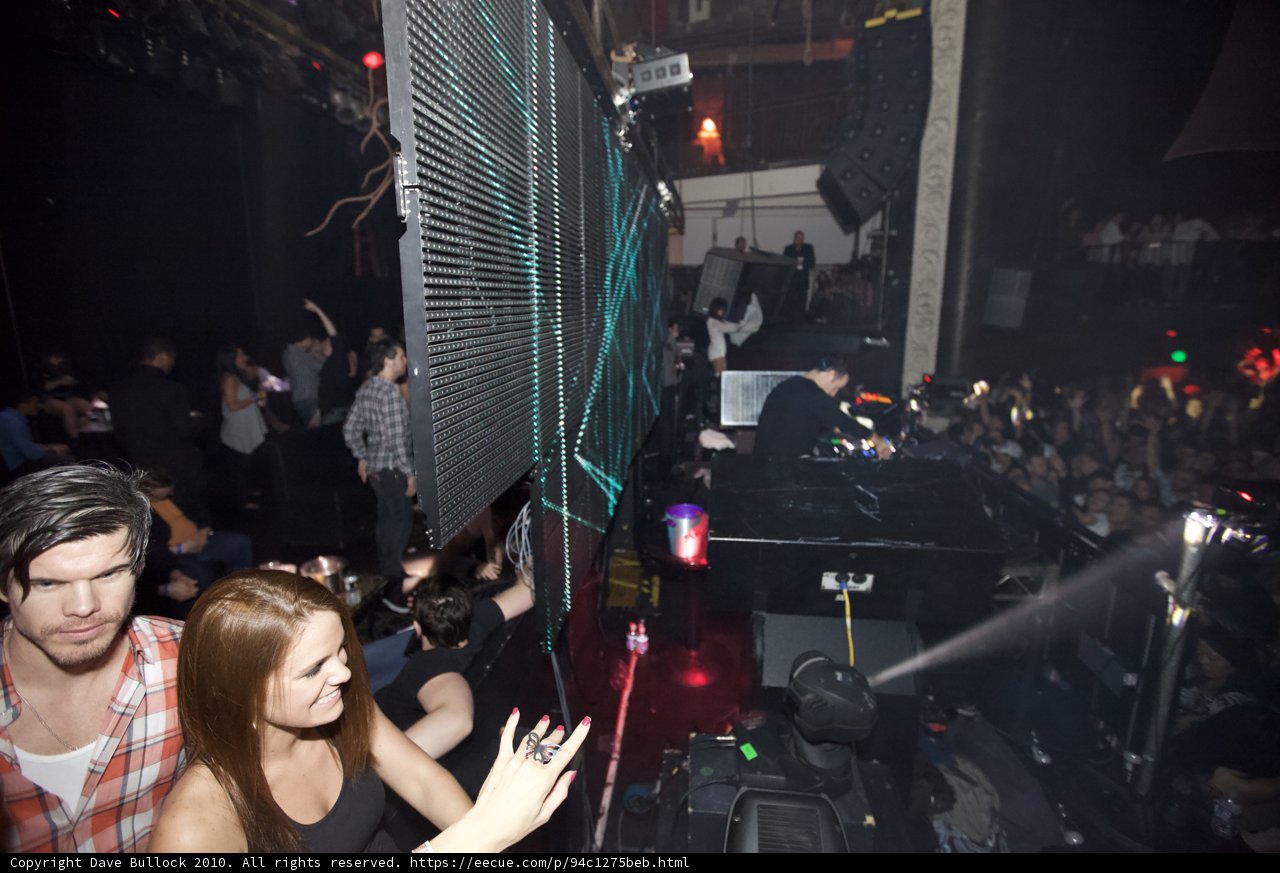 Nightclub Party with Large Screen