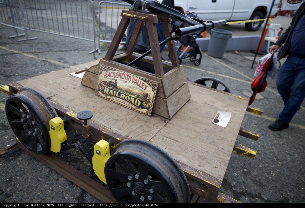 Sacramento Valley Railroad Hand-Powered Rail Cart Display