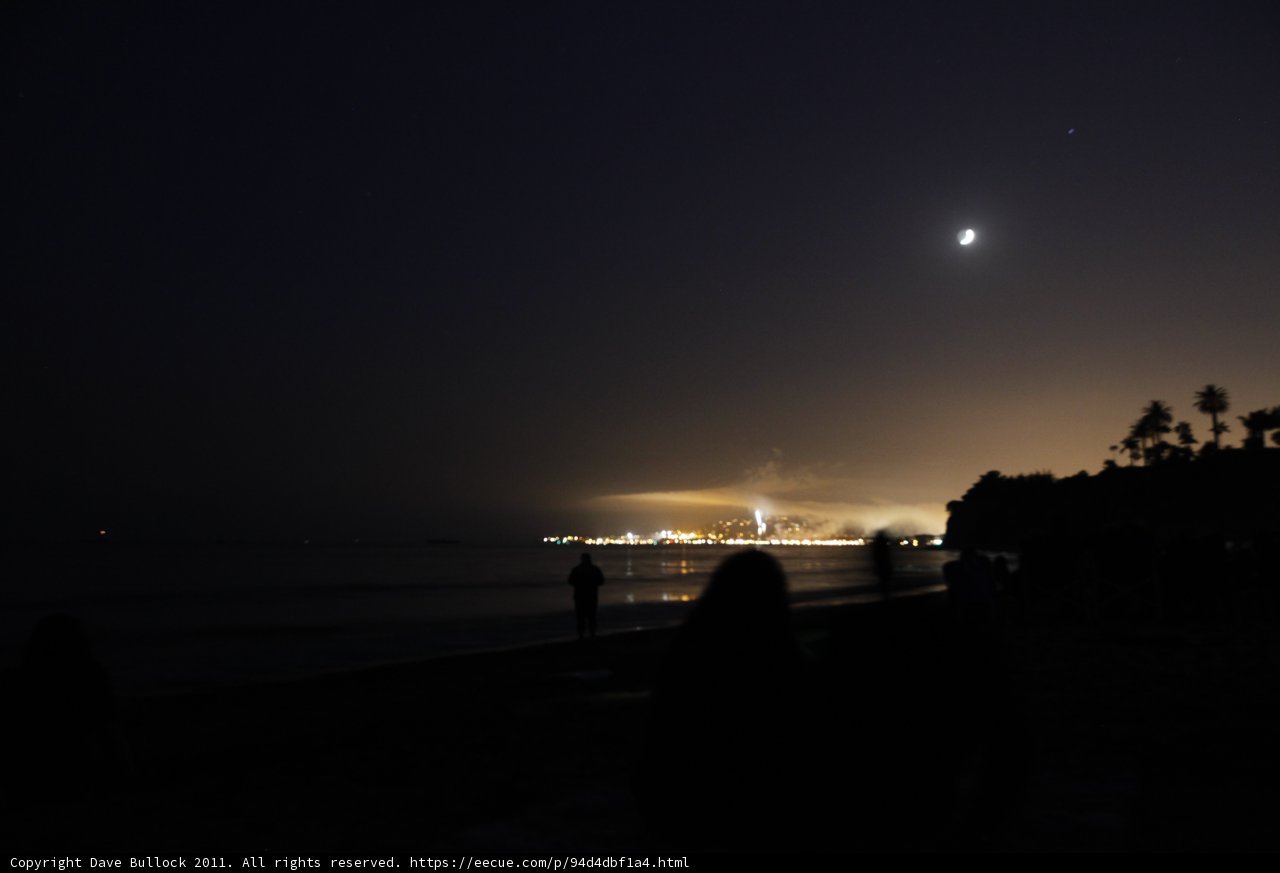Night Sky Silhouette on Montecito Beach