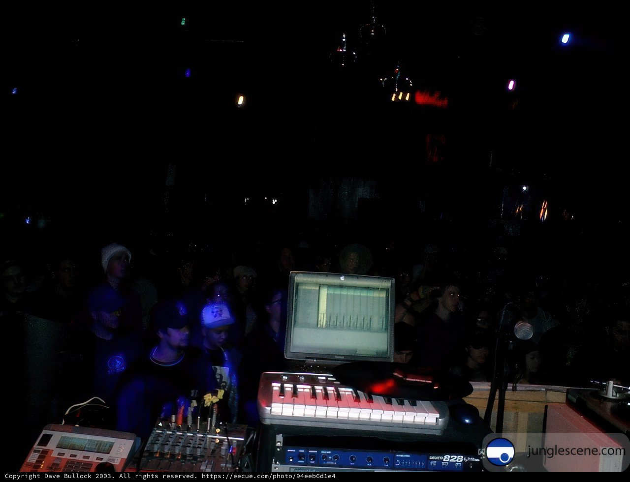 Keyboard Performance in a Lit Nightclub