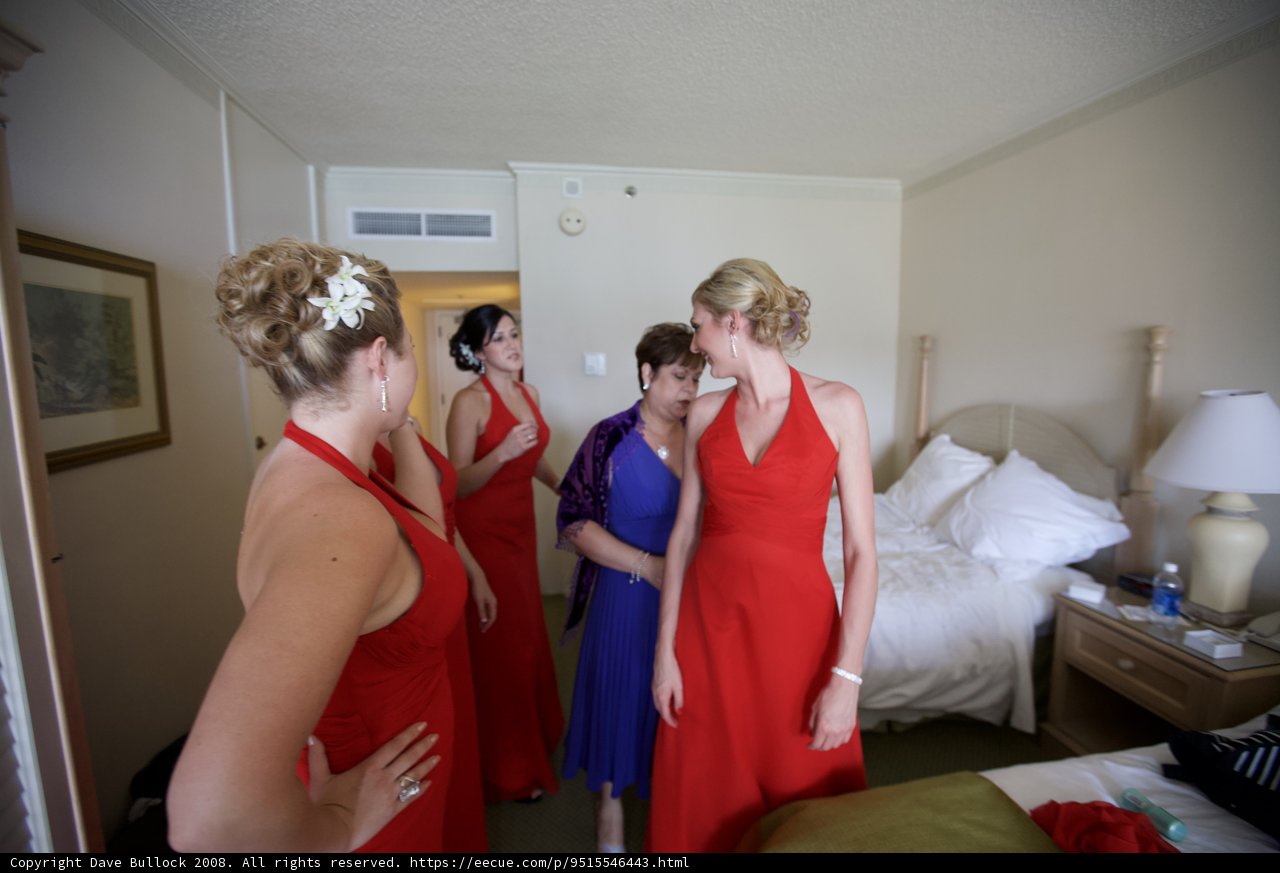 Women in Red Dresses