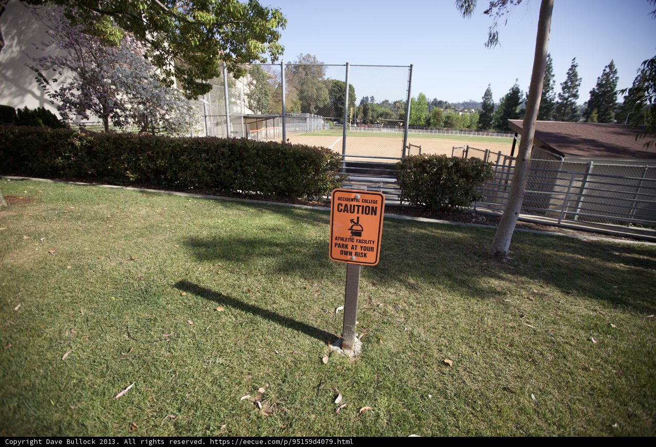 Baseball Sign in the Park