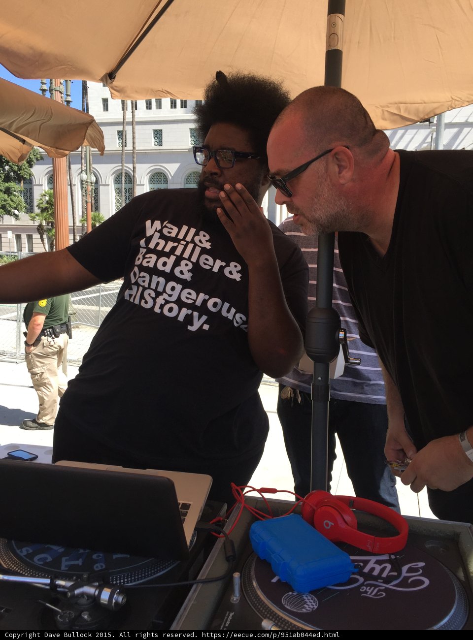 Questlove: Black Shirt and Corded Eyeglasses