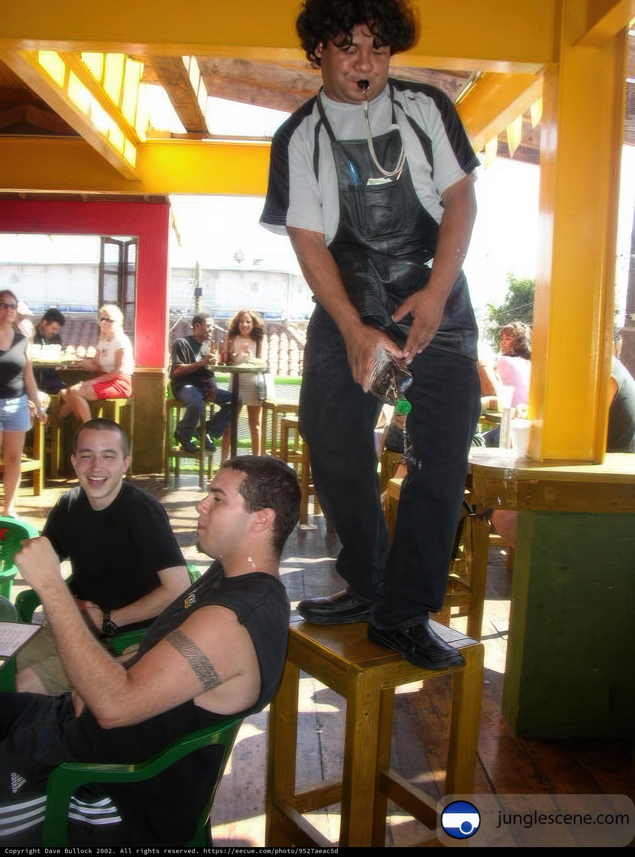 Man on Stool at Ensenada Restaurant