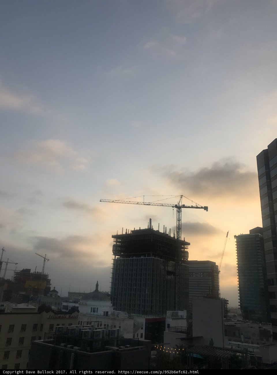 Sunset over LA's Construction Site