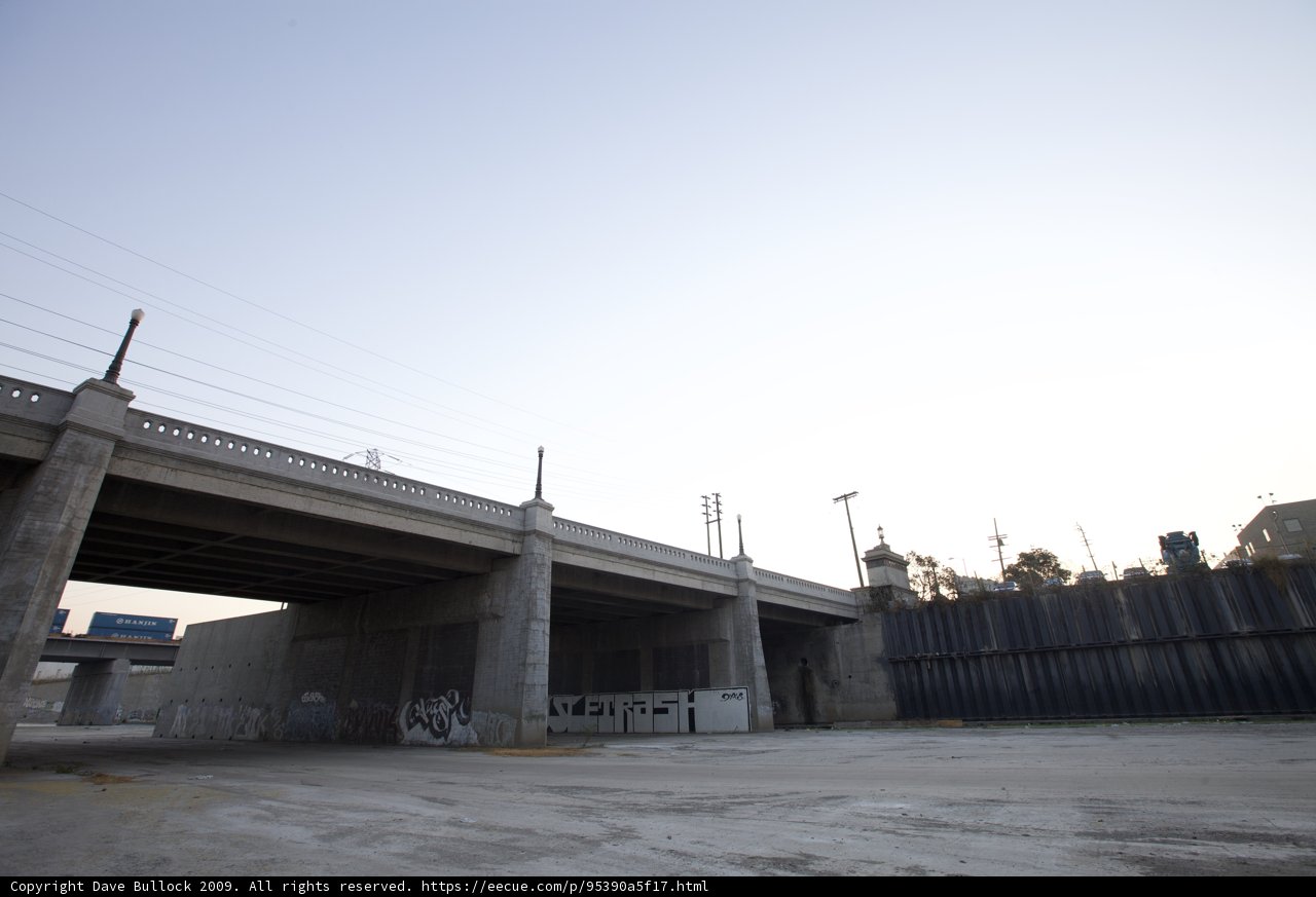 Overpass Bridge above a Busy Freeway