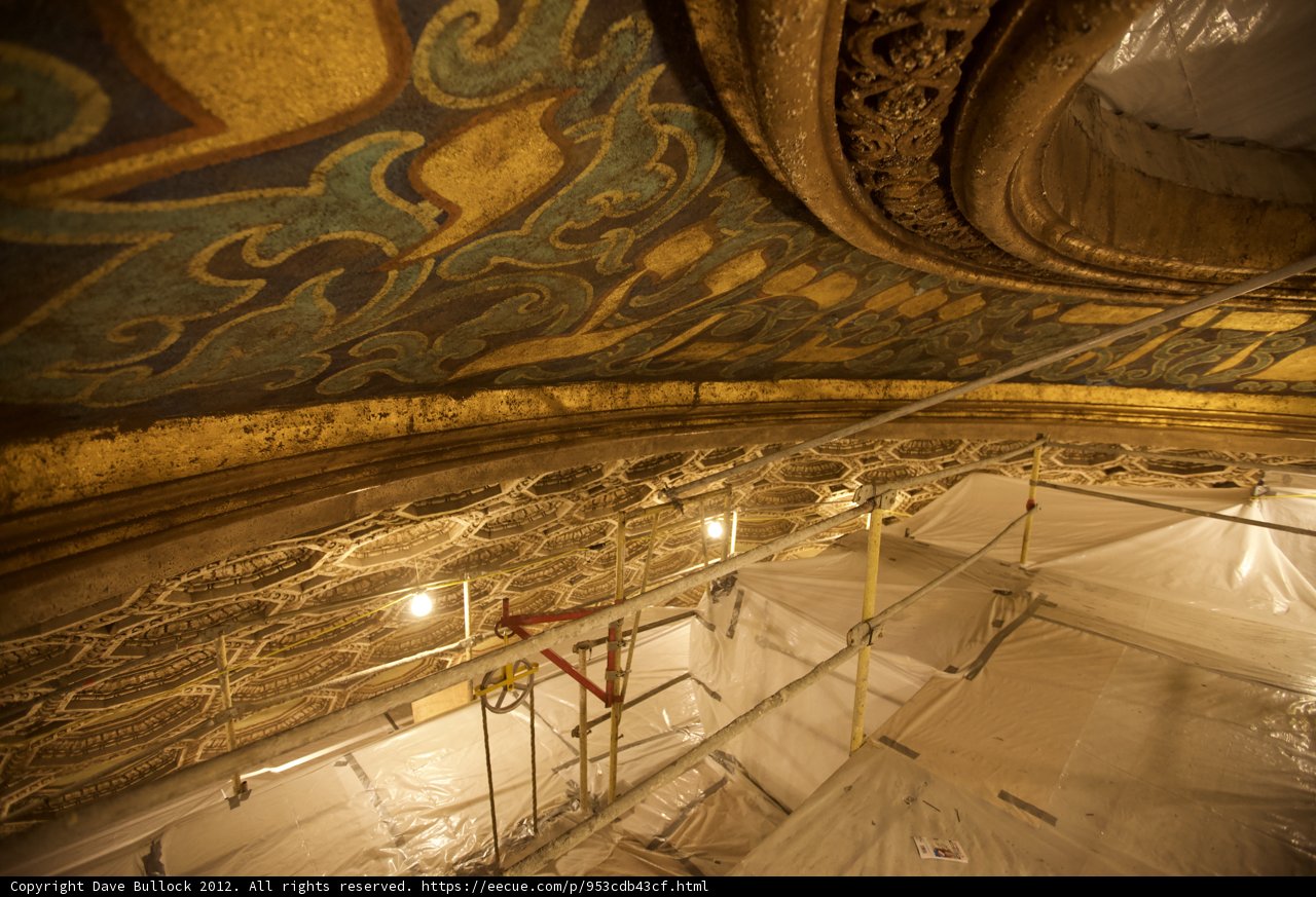 Painting the Vaulted Ceiling of the Crypt