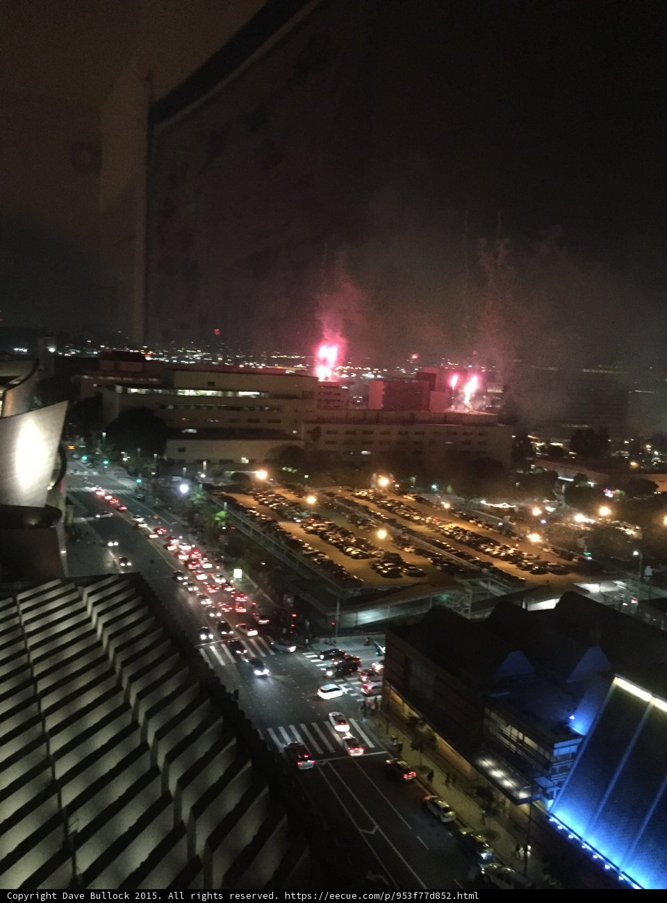 Fireworks Over Parking Lot