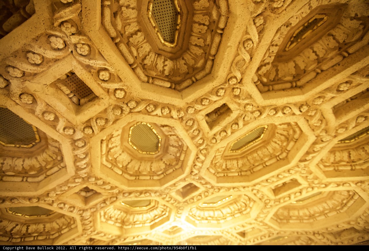 A Golden Ceiling in San Francisco's Grand Ballroom