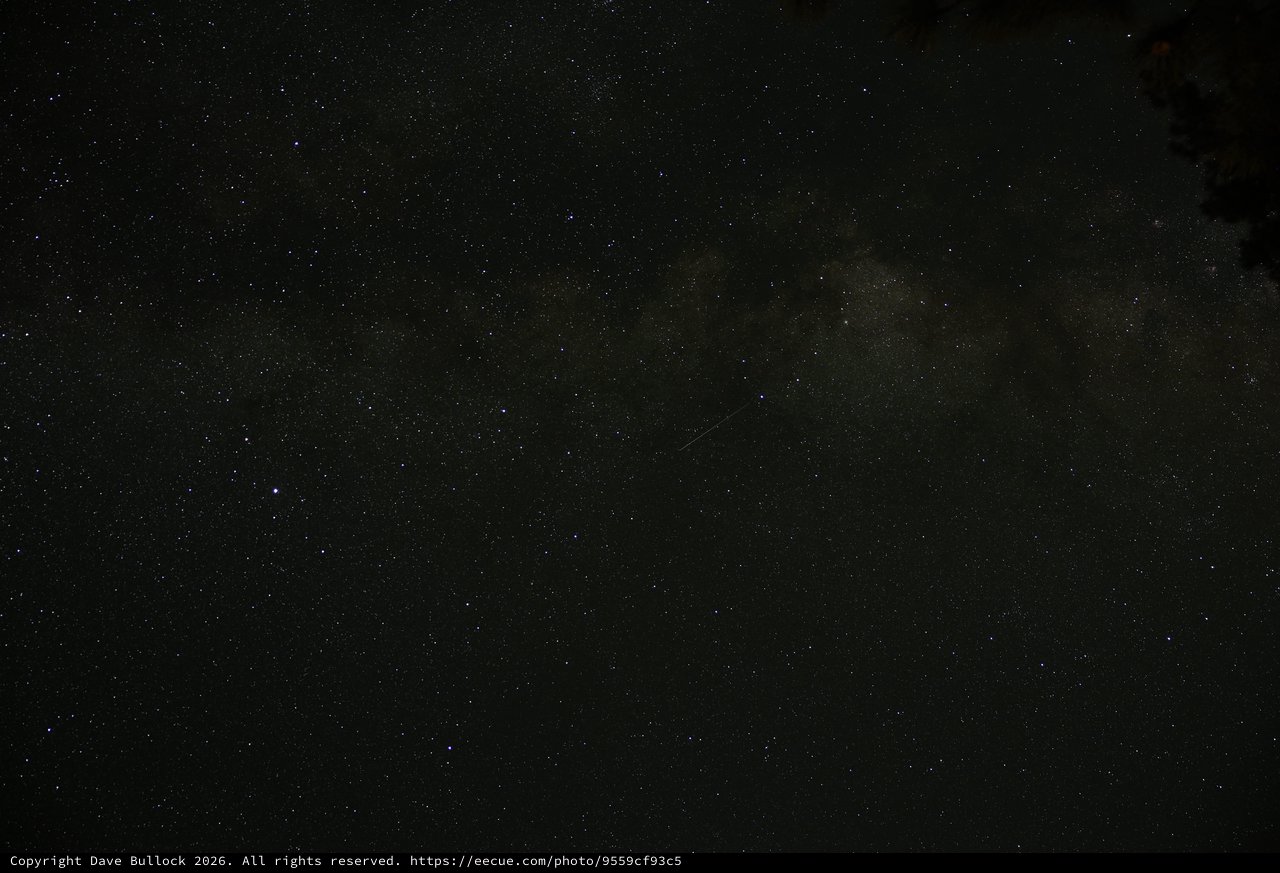 Milky Way Arches Over Mount Lassen Wilderness Night Sky