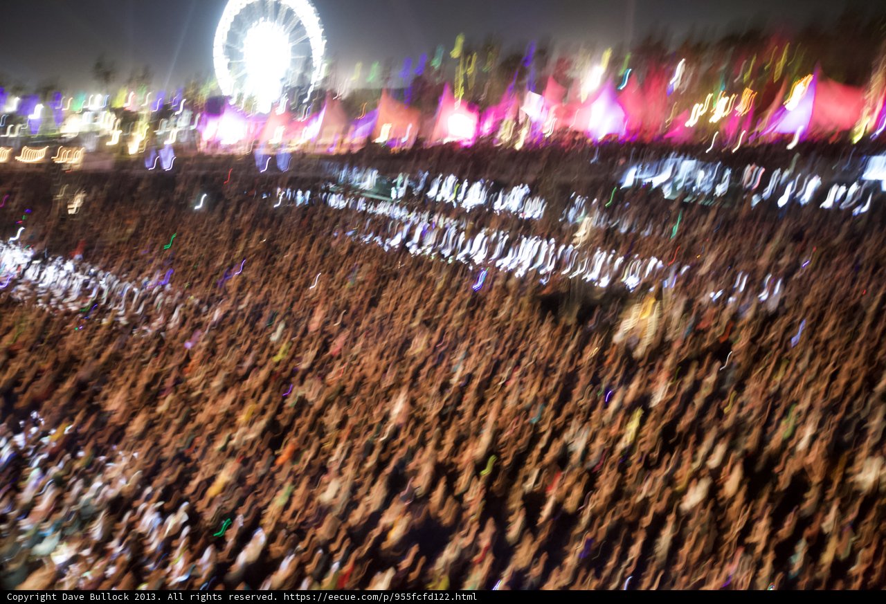 Coachella Crowd at Night