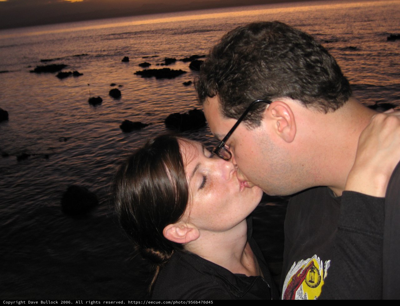 Romantic Sunset Kiss on Fiji Coastline