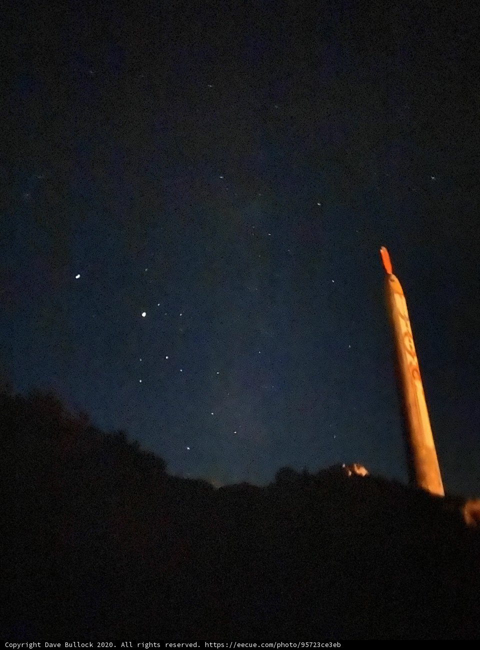 Pencil Pointing to the Starry Sky