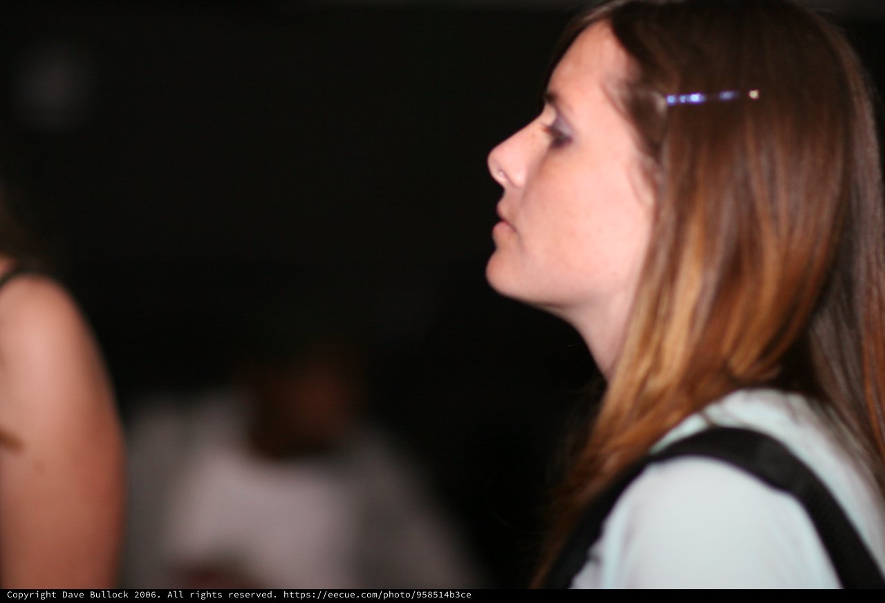 Woman in Profile Gazing Into the Darkness